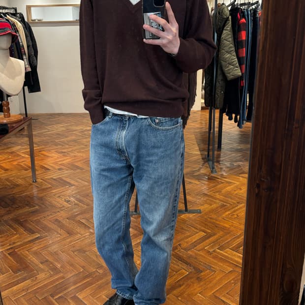 japan fine wool v-neck knit