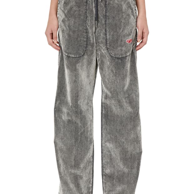 D 마티언스 트랙 데님 스웻 팬츠 - 라이트 그레이 / A03924068