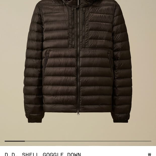 C.P company 패딩 goggle jacket 블랙
