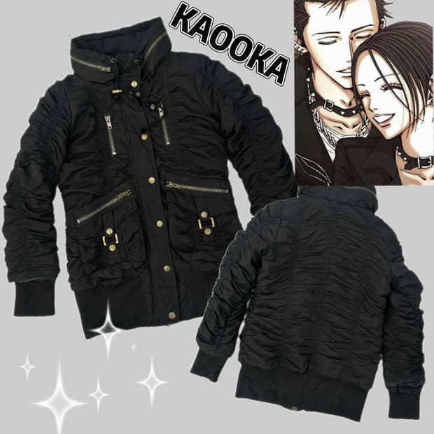 🖤나나깔 펑크 셔링 야상 아우터 점퍼🖤 일본 빈티지 금장 항공점퍼