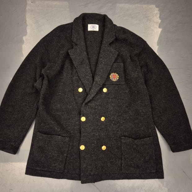 90s J PRESS 금장버튼 더블브레스트 가디건