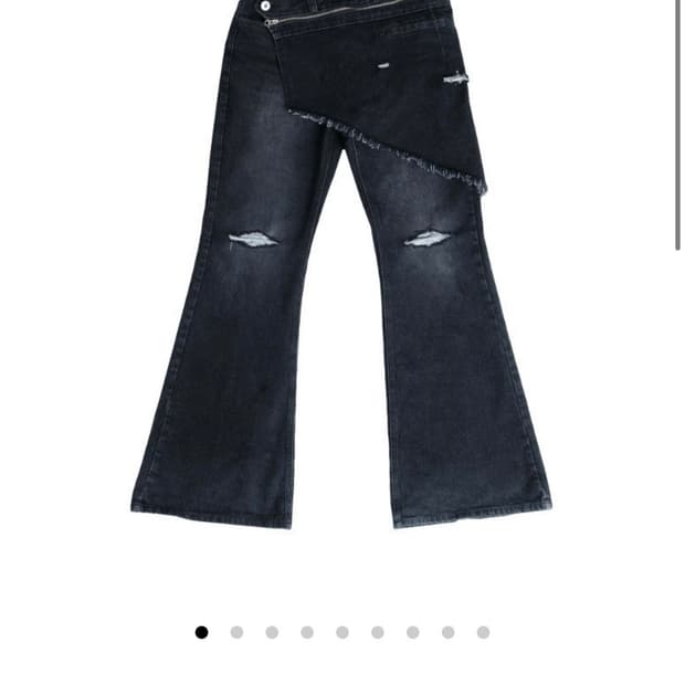 아이필럭키 Denim Bootscut skirt pants black L