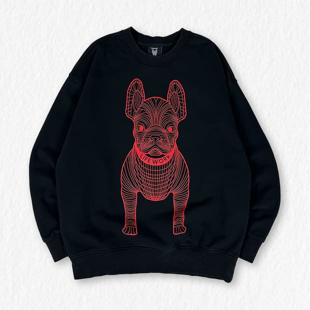 라이프워크 강아지 맨투맨