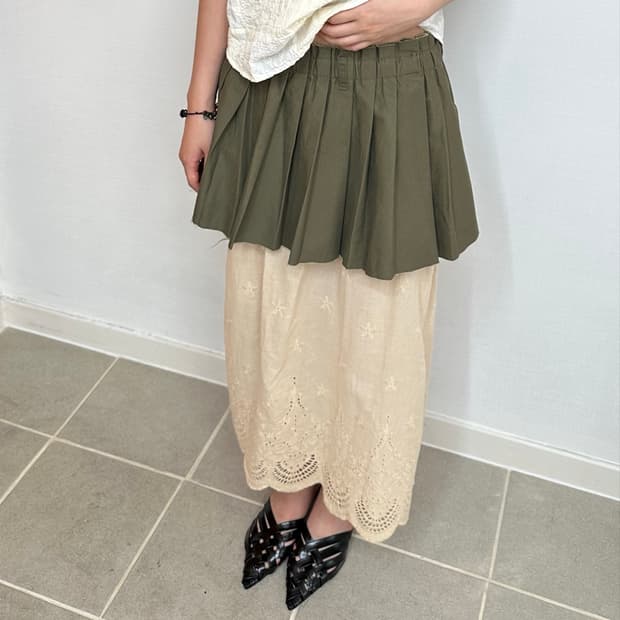 punching cotton skirt