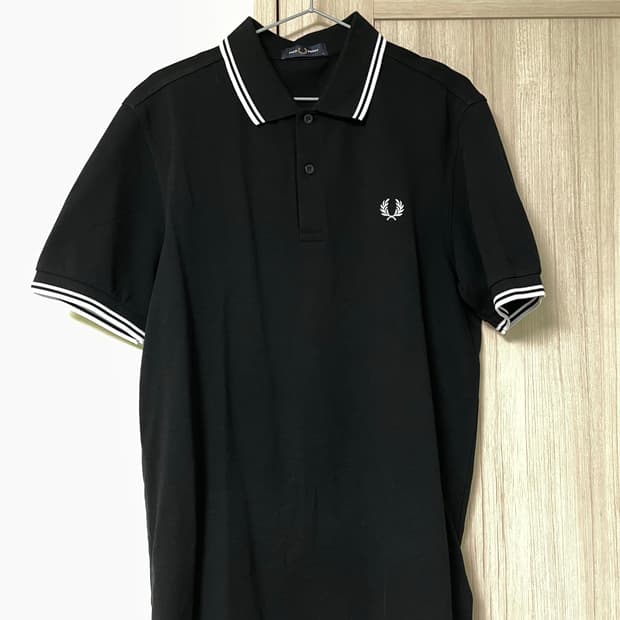 프레드페리 블랙 피케 폴로셔츠 L