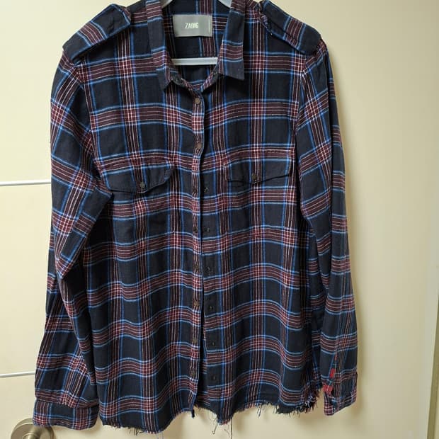 [여성] 자딕앤볼테르 정품 체크 셔츠 L