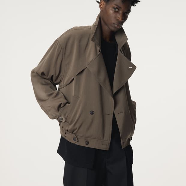 [새상품] 렉토 25FW 트렌치 트랜치 디테일 울 점퍼 자켓 카키