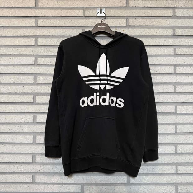 아디다스 파이어버드 프론트 빅로고 프린팅 후드티