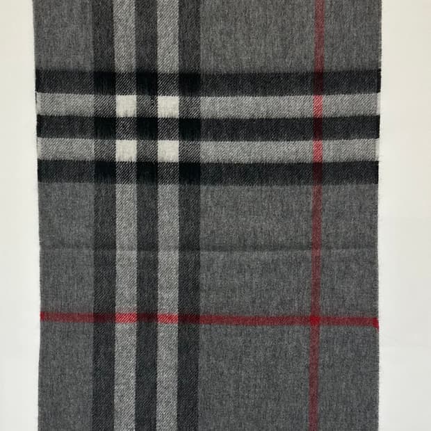 버버리 캐시미어 머플러 그레이 체크