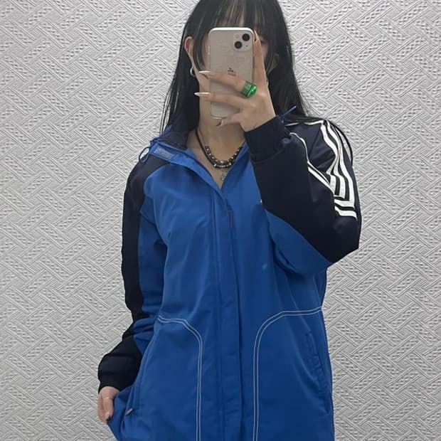 아디다스 올드스쿨 레트로 빈티지 배색 바람막이 자켓 80 C08367