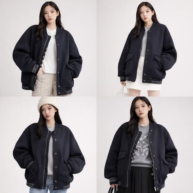 럭키슈에뜨 블루종 집업