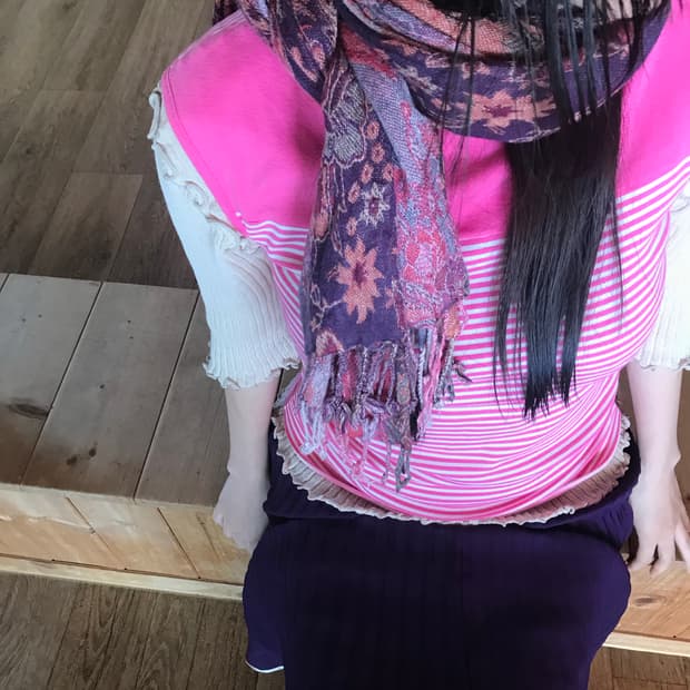 vintage pink scarf
