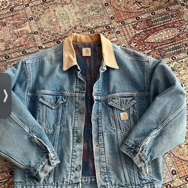 빈티지 칼하트 울라이닝 데님 자켓