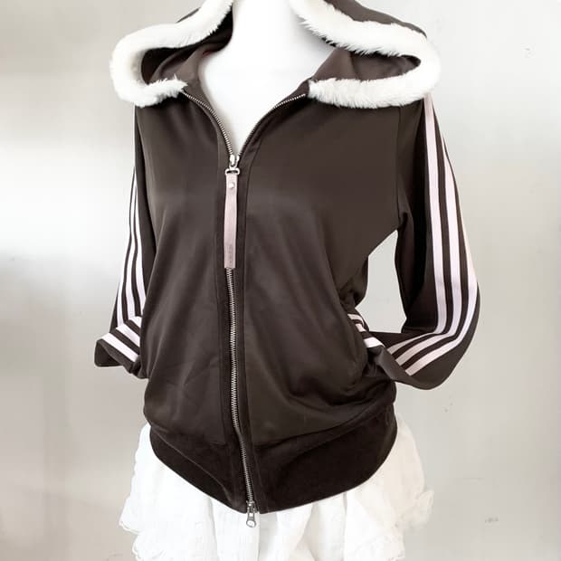 Adidas 올드스쿨 딸기초코 퍼 후드져지