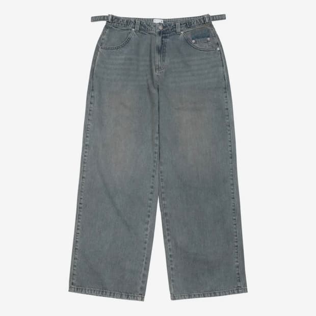 TCM washed denim pants (sky blue)