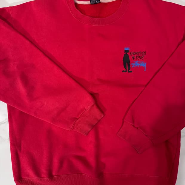 [L] 90s 스투시 knowledge is king 맨투맨