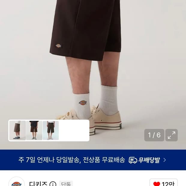 42283 루즈핏 워크쇼츠 다크브라운 34