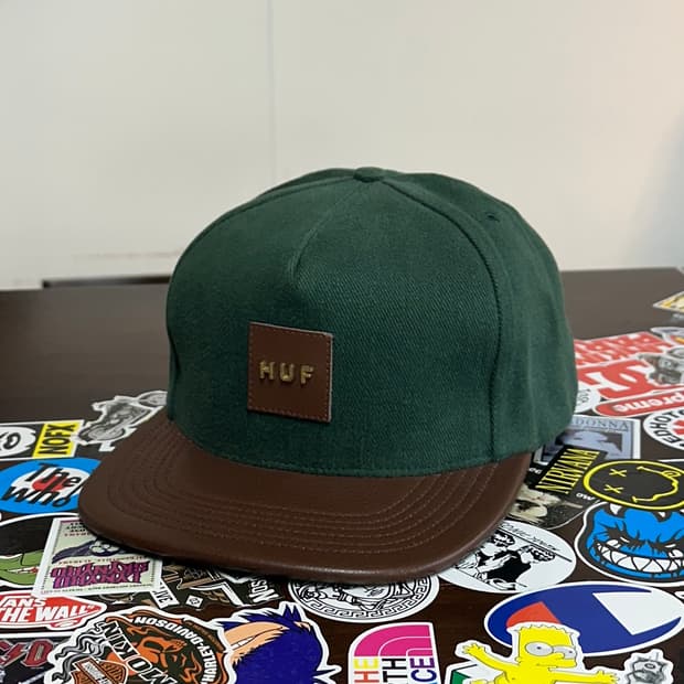 허프 HUF usa made 레더 6패널 캡