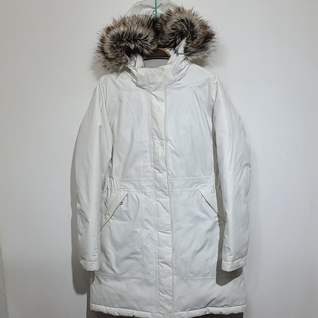 (M) 노스페이스 거위털 롱패딩 점퍼 화이트 구스다운 패딩코트 