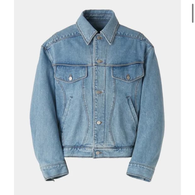 쿠어 트위스트 데님 트러거 자켓 (워시드블루)
