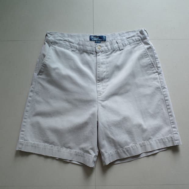 90s 올드폴로 필립쇼츠 노턱 치노 반바지 36