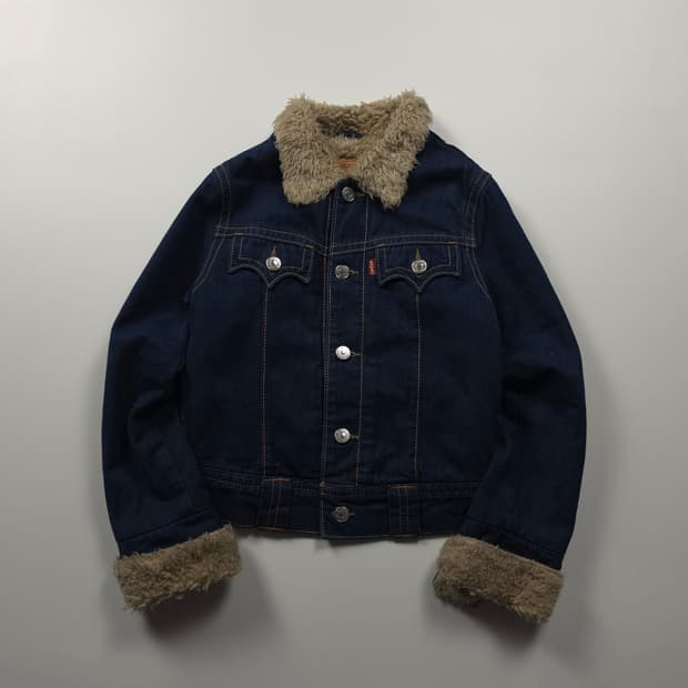 리바이스 Type -one 우먼스 양털 데님 크롭 자켓 (85)