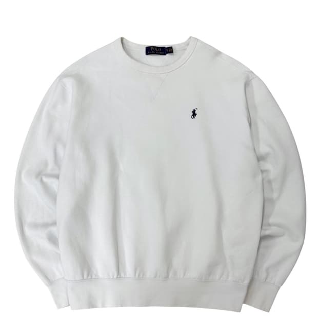 폴로 스웻셔츠 맨투맨 화이트 (XL) 