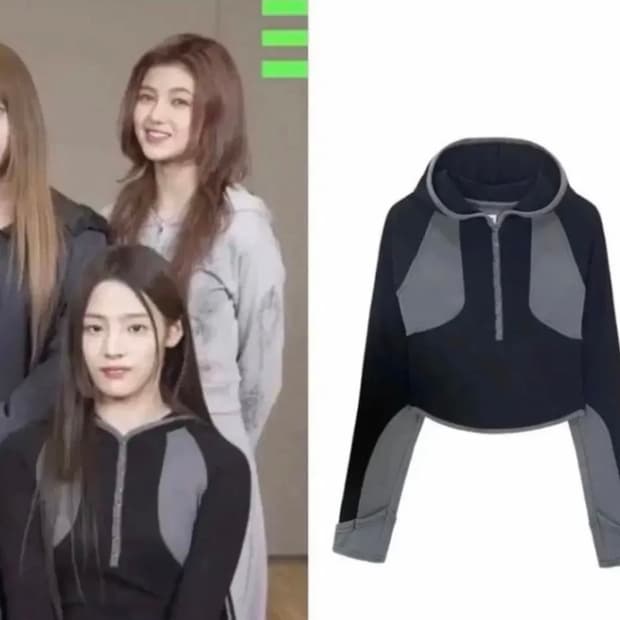 (뉴진스 착용) 스마트어반유즈풀 후드탑 블랙