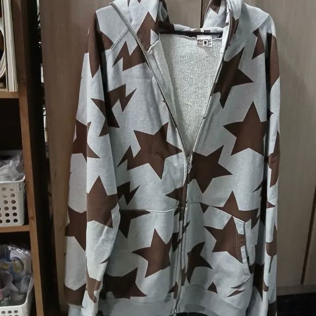 정품 베이프 초코 스타 후드집업