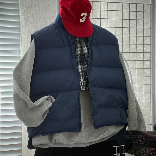 [Made in USA] 80-90s 에디바우어 블랙 택 구스다운 베스트