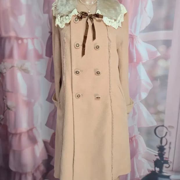 액시즈팜 코트 라떼갸루 헤이세이 핀터깔 레이스 로리타 달천깔 