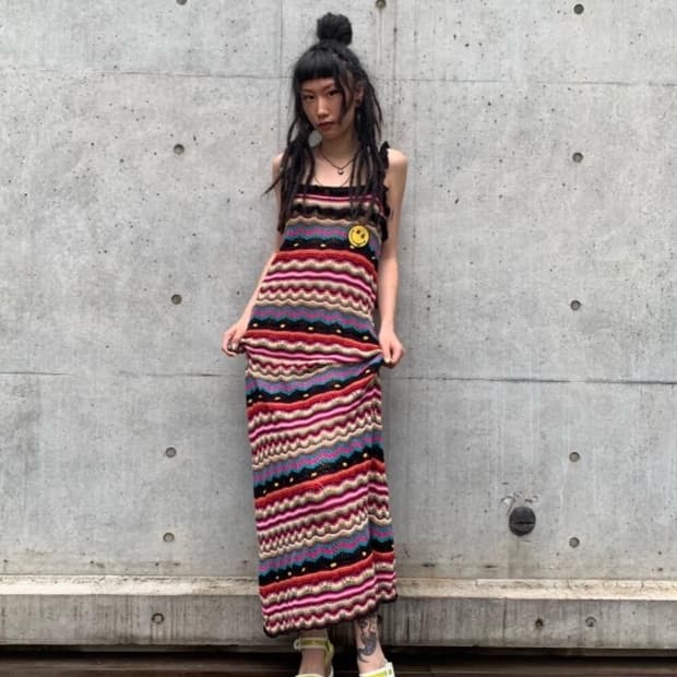 히스테릭글래머 크로셰 니트 원피스