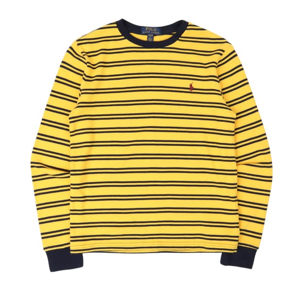 폴로 랄프로렌 꿀벌 스트라이프 와플 롱슬리브