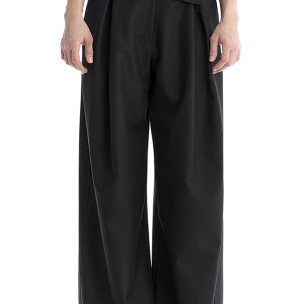 트리밍버드 Removable Snap Belt Pleated Pants