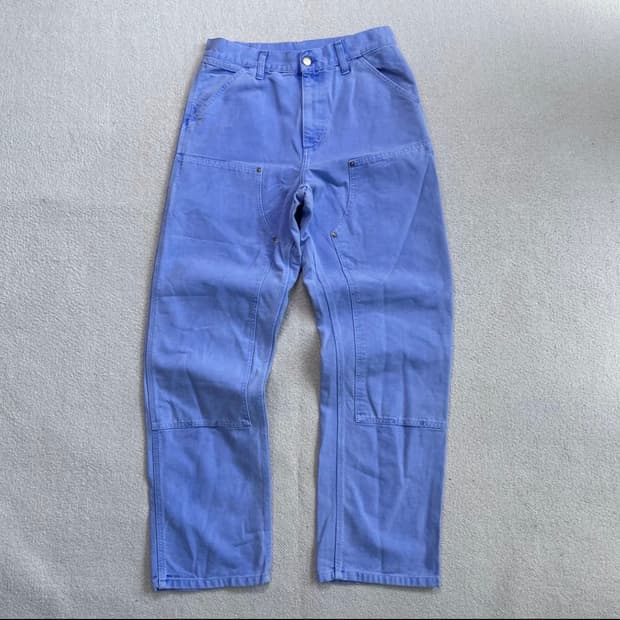 칼하트 시그니처 로고 워싱블루 팬츠