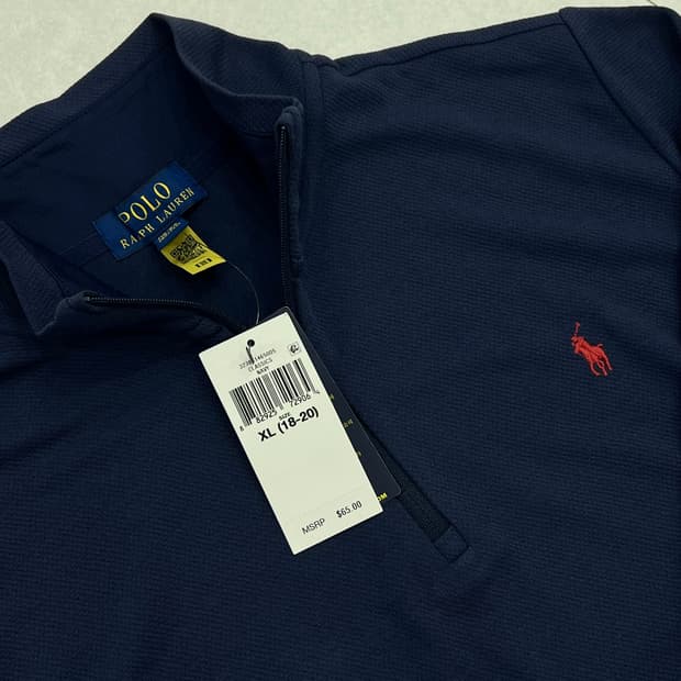 폴로랄프로렌 새상품 빅보이 XL 네이비 쿼터집