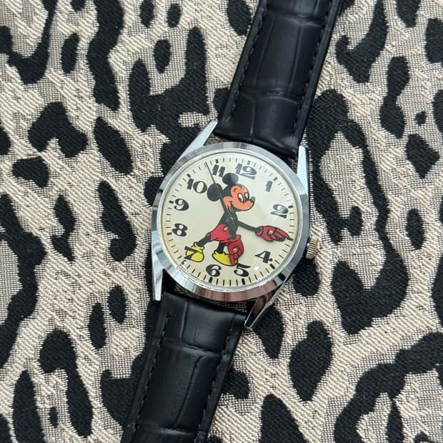 70s 빈티지 디즈니 미키마우스 시계 초희귀