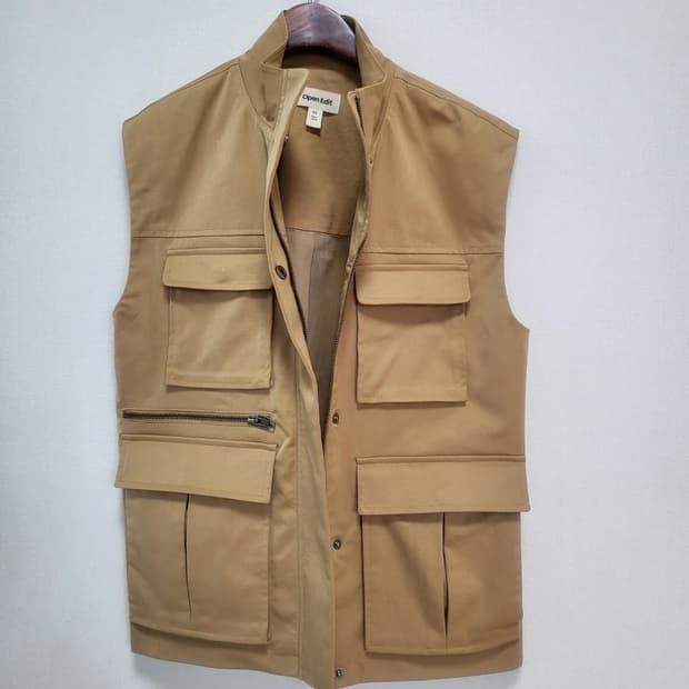 수납많은 베스트! 남녀공용Open Edit 베이지 포켓 베스트55-77