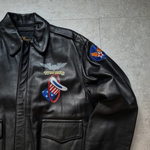 jpn 90s Head Quarter A-2 플라이트 자켓 블랙 42sz