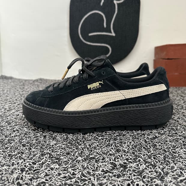 푸마 스웨이드 플랫폼 블랙 255mm