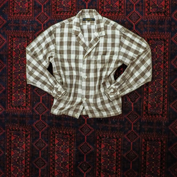 버드노트 LINEN OPEN COLLAR SHIRTS JACKET
