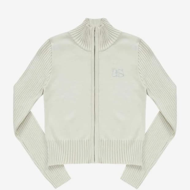 애즈온 마론 니트 집업