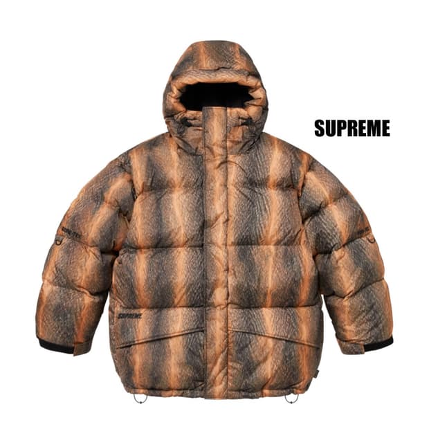 [M] 슈프림 고어텍스 900필 다운 파카 퍼 프린트 