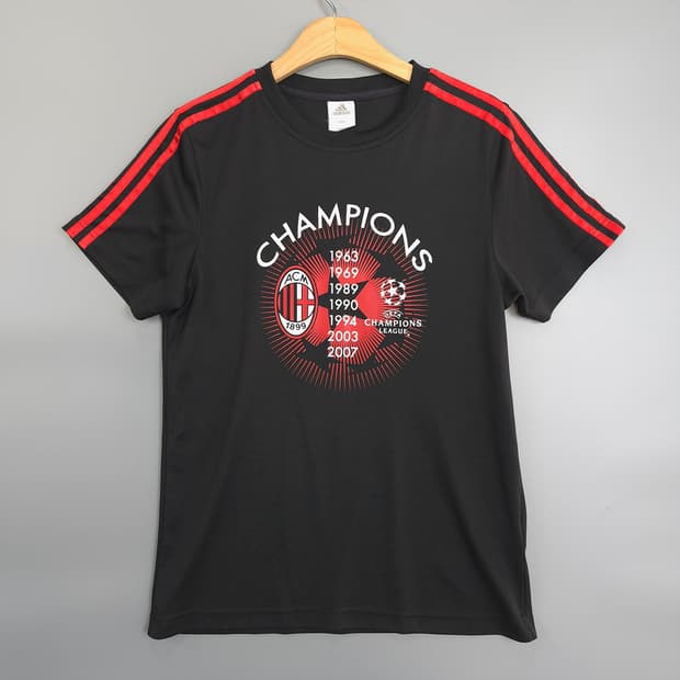 아디다스 Adidas ACM 챔피언스 리그 반팔 티셔츠 블랙 95