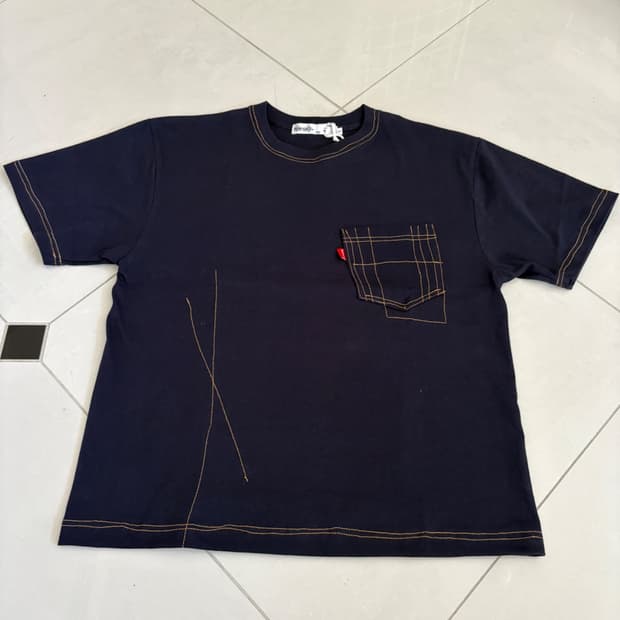 rough stitch pocket tee 스티치 포켓 티