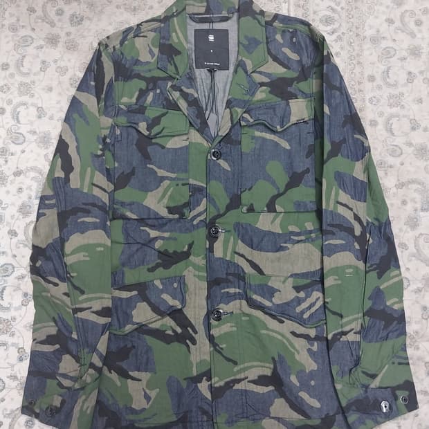 (새상품) G-Star Raw 카모플라쥬 필드 자켓 S