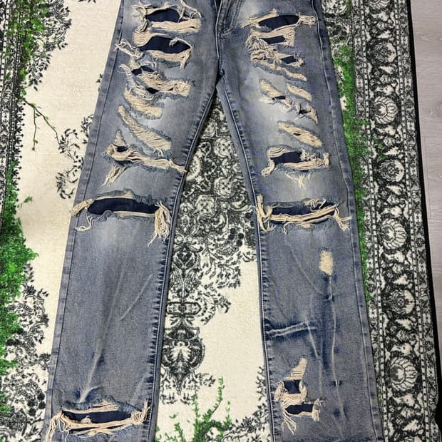 스모크라이즈 HT DOUBLE LAYERED JEANS