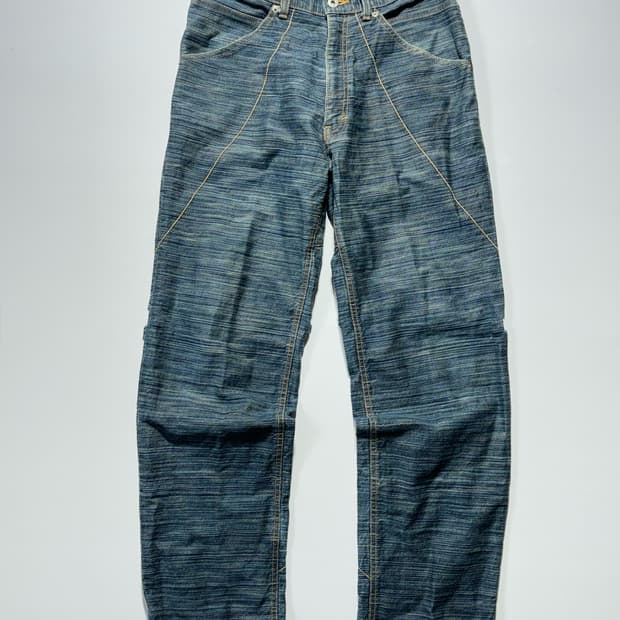 JPN 라인 디테일 데님 팬츠 