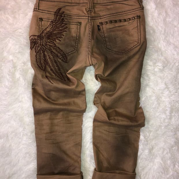 brown y2k Capri pants