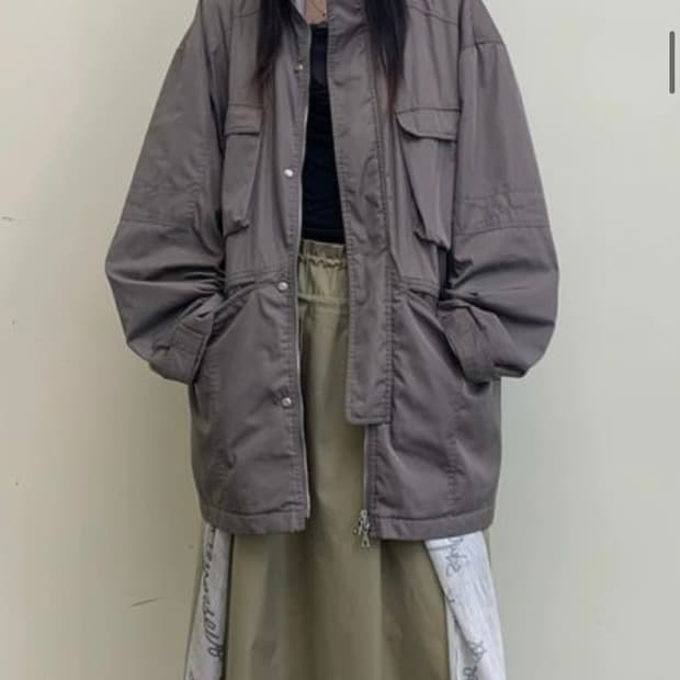 멀티 포켓 롱 워크 자켓